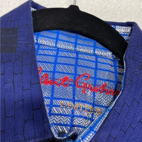 Robert Graham Limited Edition Rare Lofton Sport Shirt Multi Blue Men’s Small
